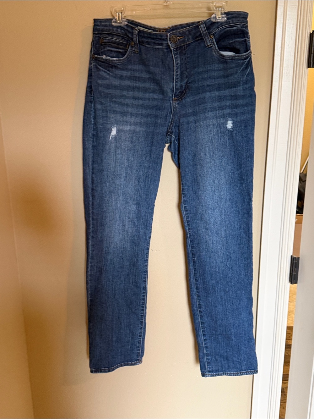 Women's Dark Blue Denim Jeans - Classic Stretch Fit